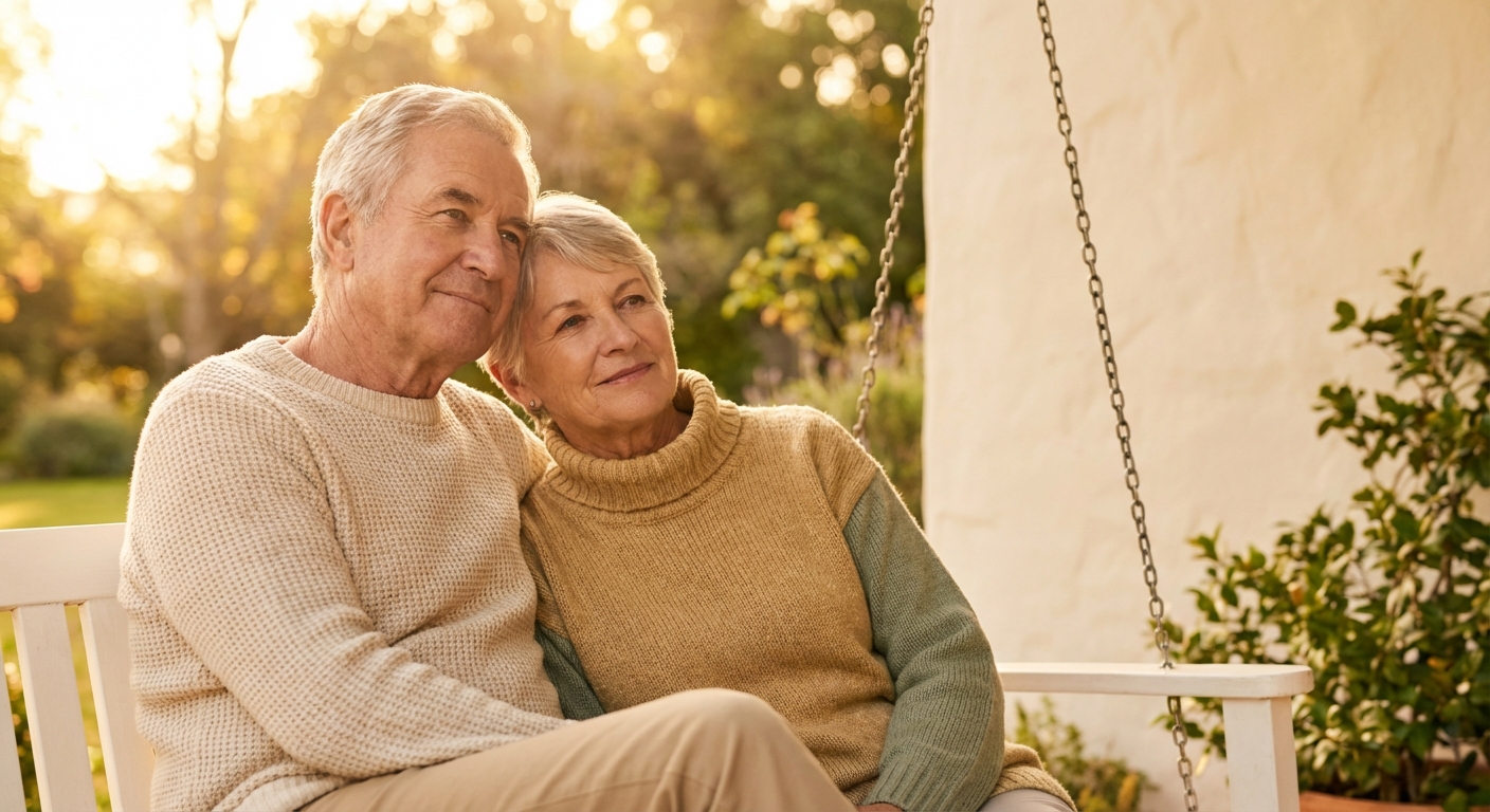 Senior couple at peace