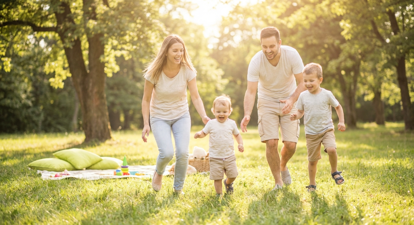 Young American family